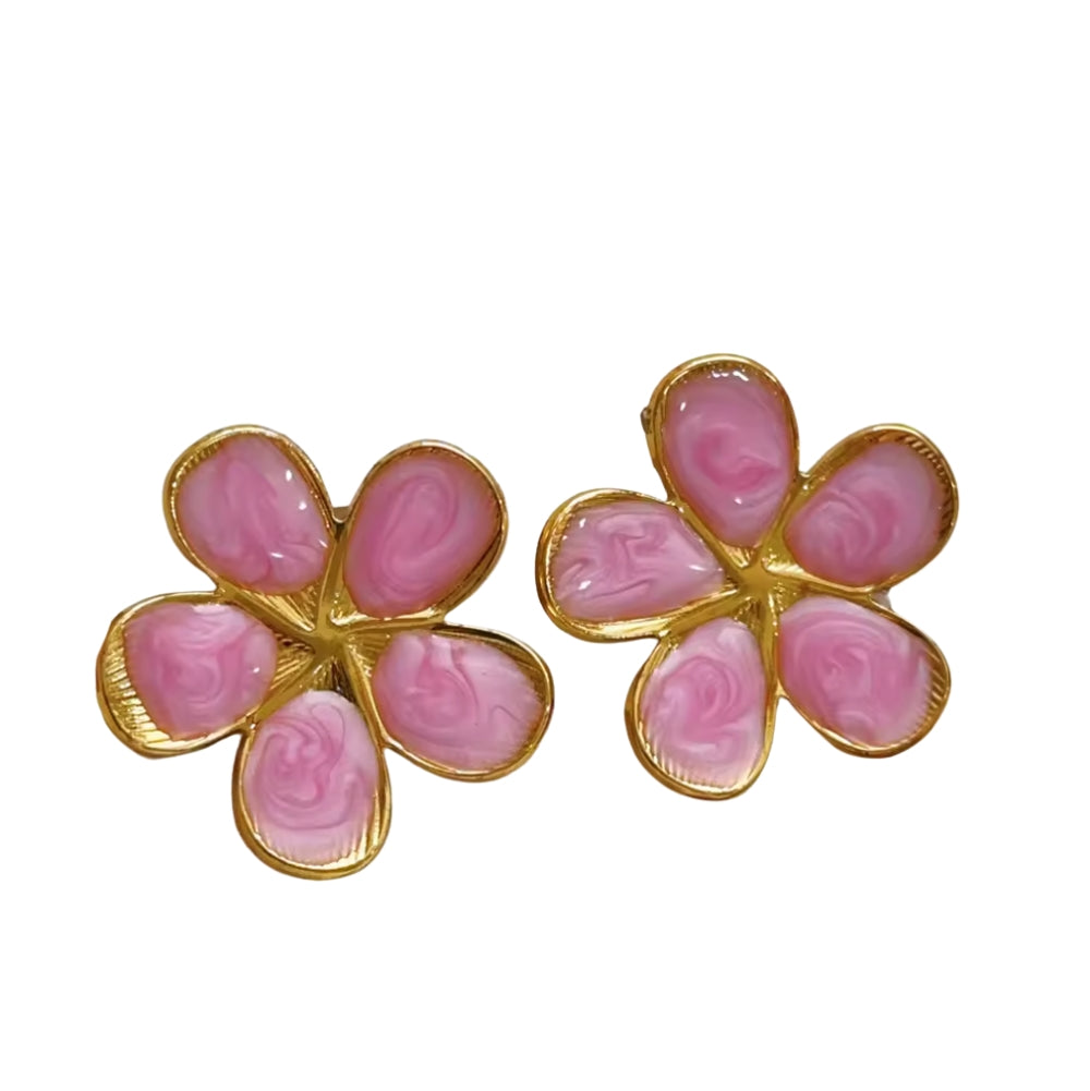 5-Petal Flower Stud Earring