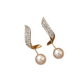 Gold-Plated Pearl Drop Earrings
